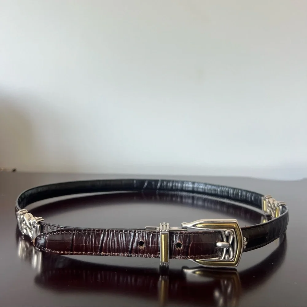 Vintage Brighton - Reversible Leather Belt - Brown & Black Sides - Women’s 32